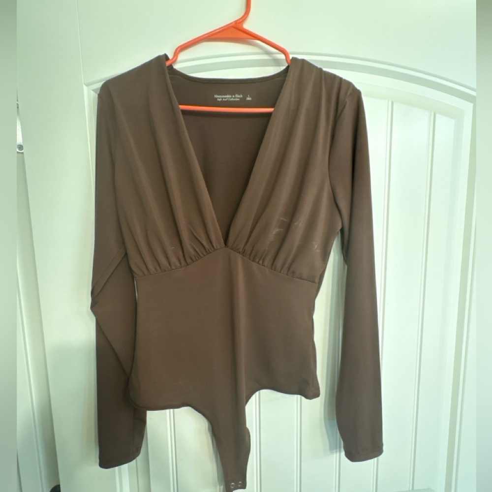 Abercrombie and Fitch Long Sleeve Deep V Bodysuit